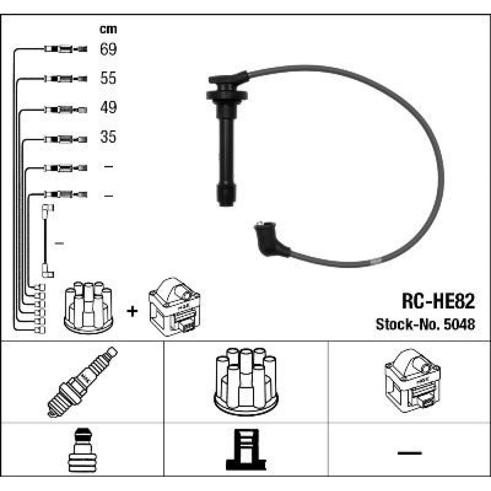 Ignition Cable Kit NGK 5048
