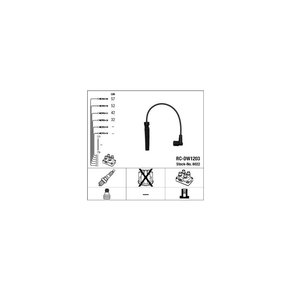 Ignition Cable Kit NGK 6022