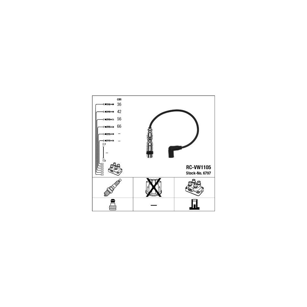 Ignition Cable Kit NGK 6797