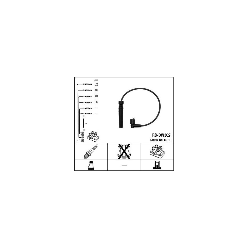 Ignition Cable Kit NGK 8276