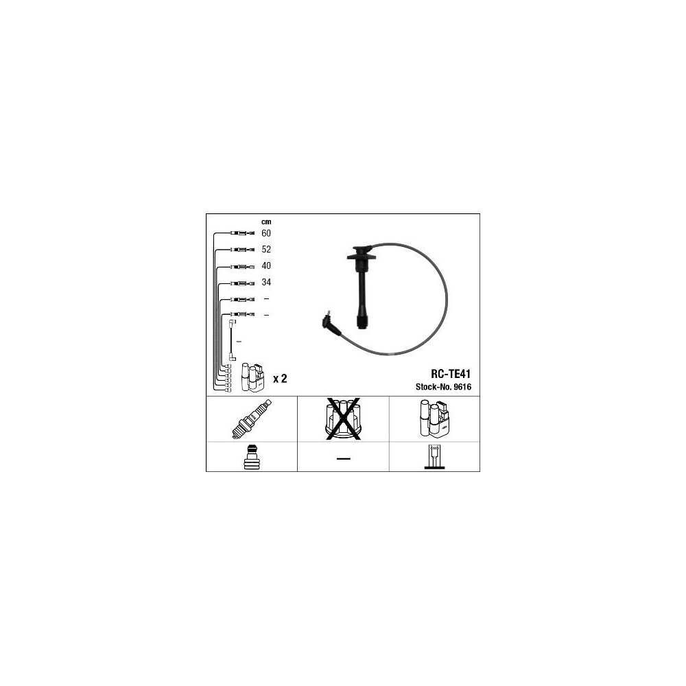 Ignition Cable Kit NGK 9616