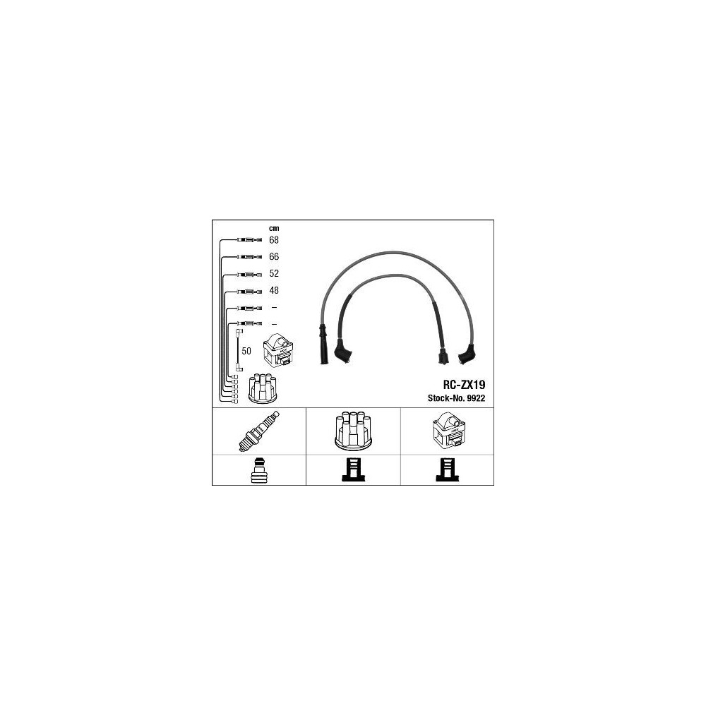Ignition Cable Kit NGK 9922