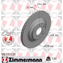 Brake Disc ZIMMERMANN 100.3321.20