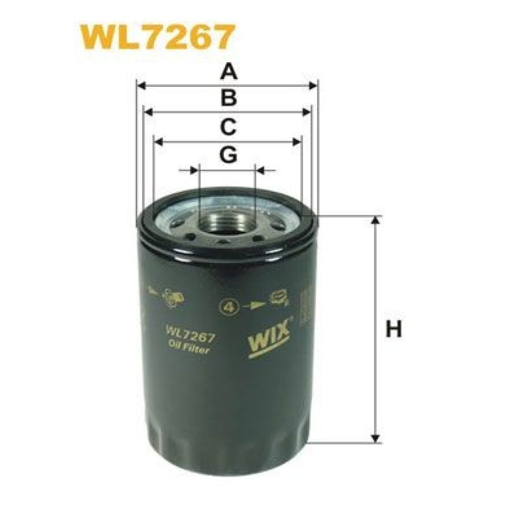 Oil Filter WIX FILTERS WL7267