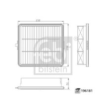 Air Filter FEBI BILSTEIN 196181