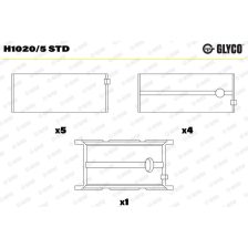 Crankshaft Bearing GLYCO H1020/5 STD