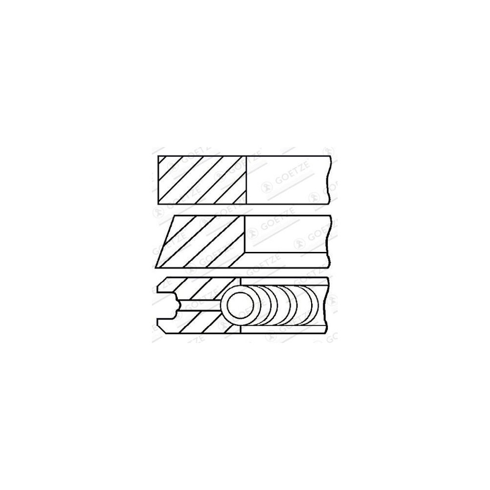 Piston Ring Set GOETZE ENGINE 08-103000-00