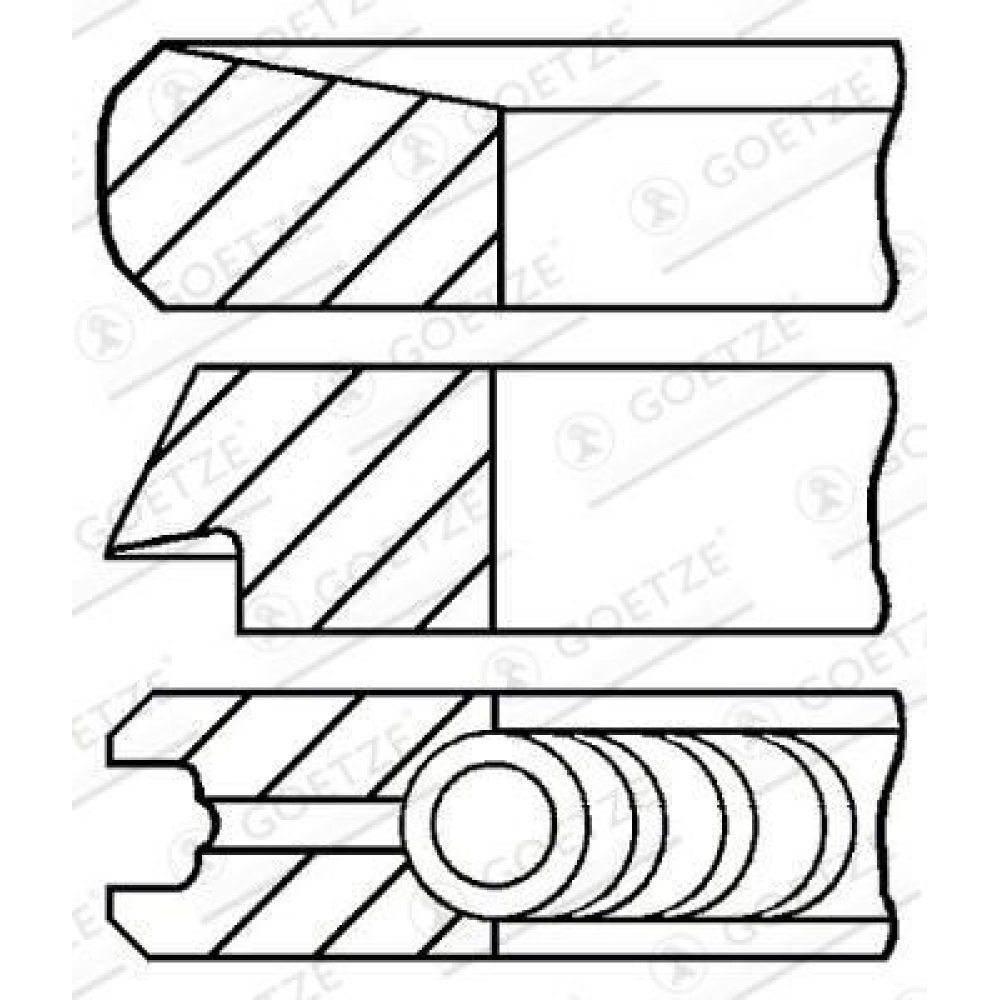 Piston Ring Set GOETZE ENGINE 08-107000-00