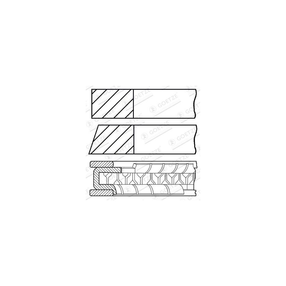 Piston Ring Set GOETZE ENGINE 08-116100-00