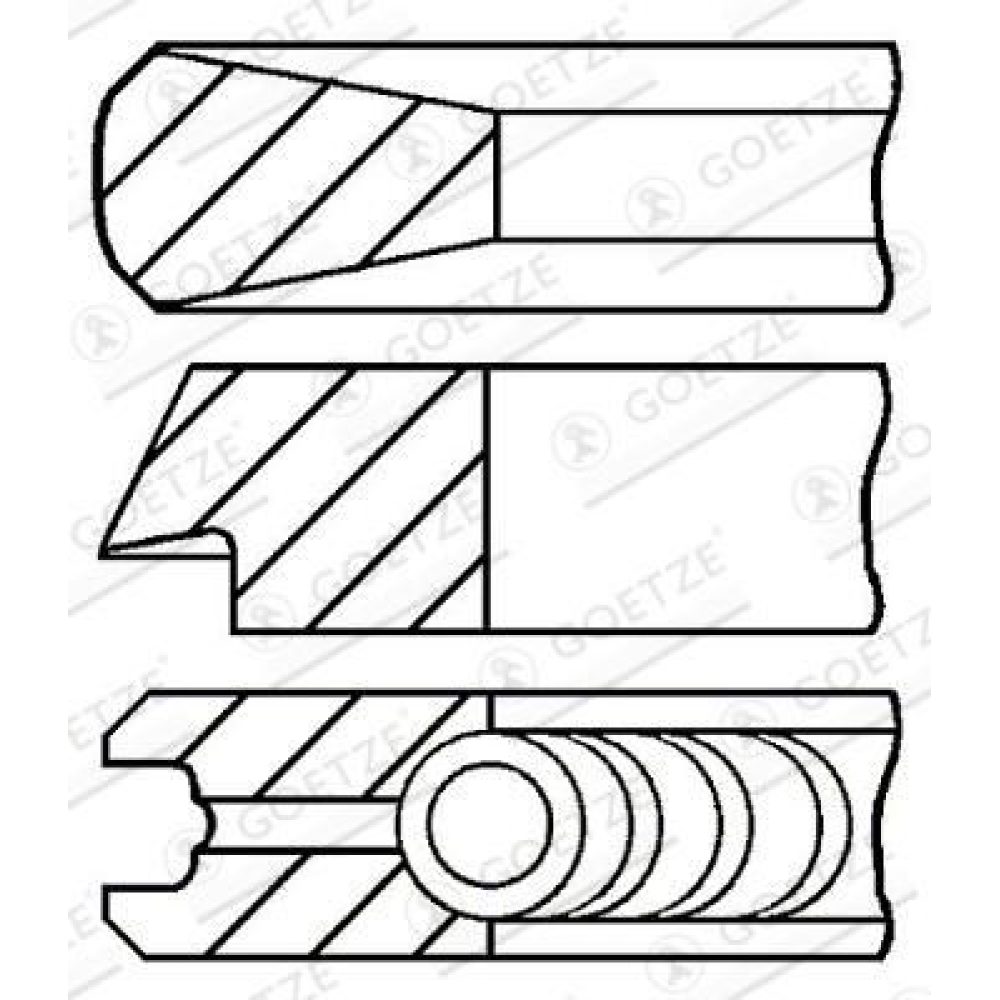 Piston Ring Set GOETZE ENGINE 08-118900-00