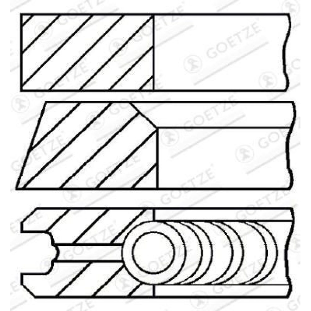 Piston Ring Set GOETZE ENGINE 08-140600-00