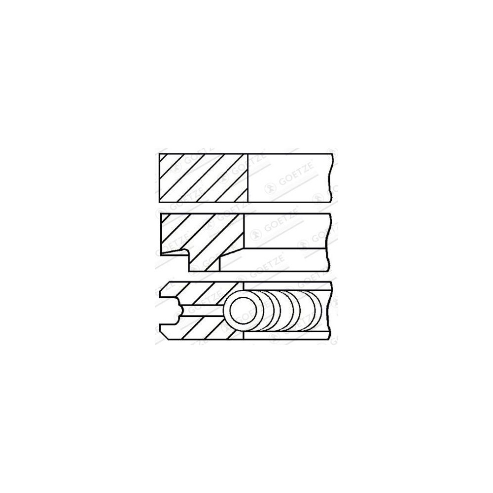 Piston Ring Set GOETZE ENGINE 08-146100-00
