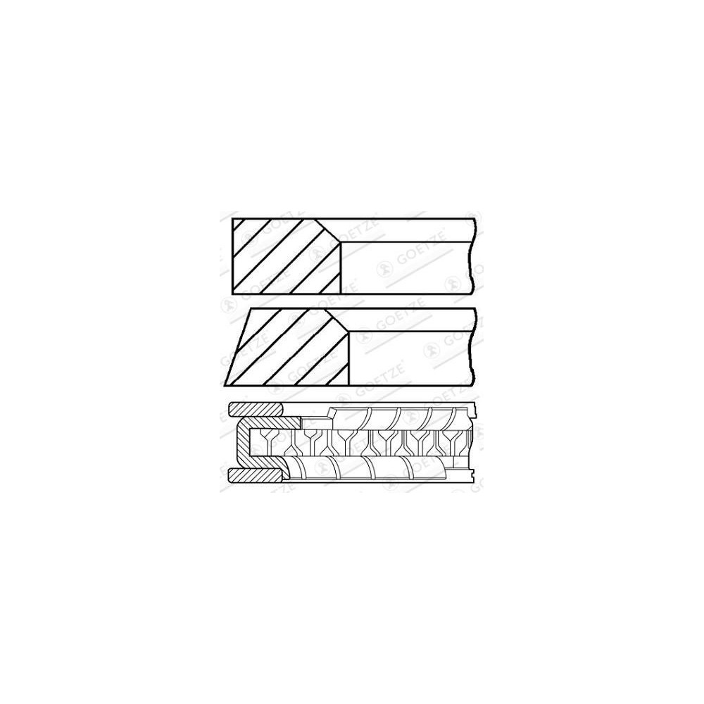Piston Ring Set GOETZE ENGINE 08-306807-00
