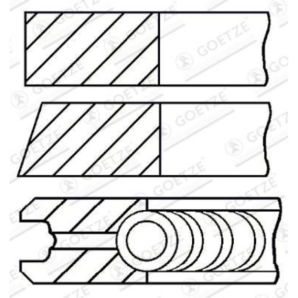 Piston Ring Set GOETZE ENGINE 08-321500-00