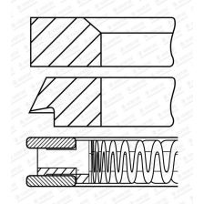 Piston Ring Set GOETZE ENGINE 08-424700-00