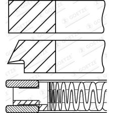 Piston Ring Set GOETZE ENGINE 08-427800-00