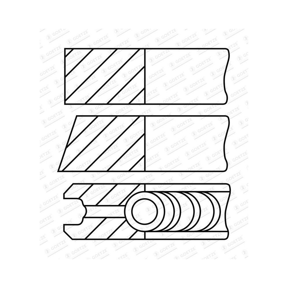 Piston Ring Set GOETZE ENGINE 08-432000-00