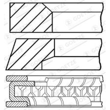 Piston Ring Set GOETZE ENGINE 08-433700-00
