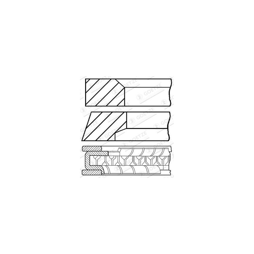 Piston Ring Set GOETZE ENGINE 08-433700-00