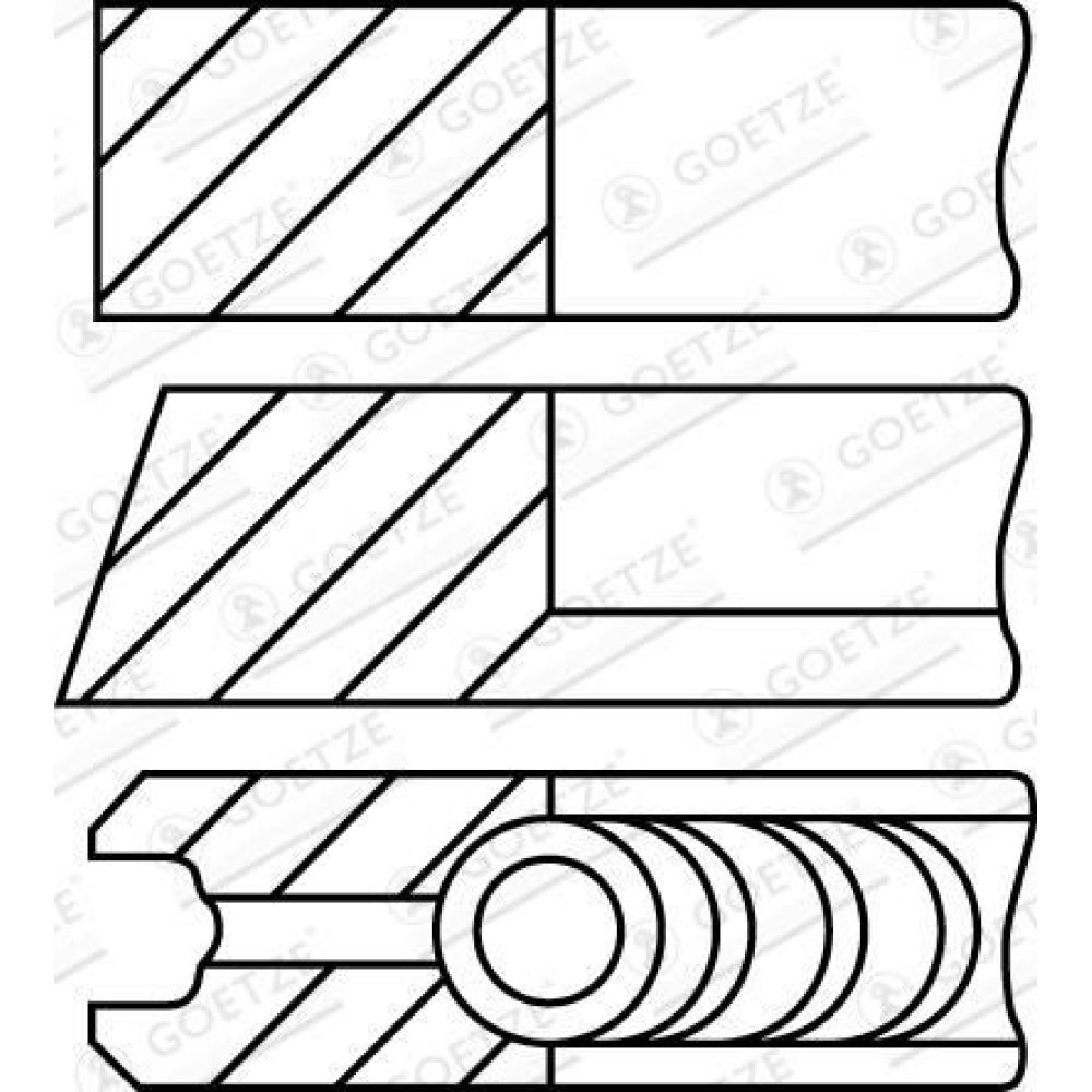 Piston Ring Set GOETZE ENGINE 08-441700-00