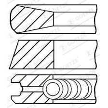 Piston Ring Set GOETZE ENGINE 08-446400-00