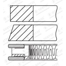 Piston Ring Set GOETZE ENGINE 08-447800-00