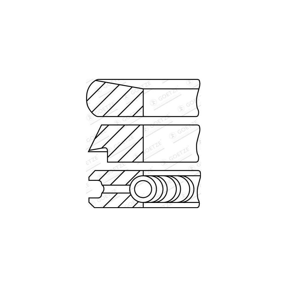 Piston Ring Set GOETZE ENGINE 08-452400-00