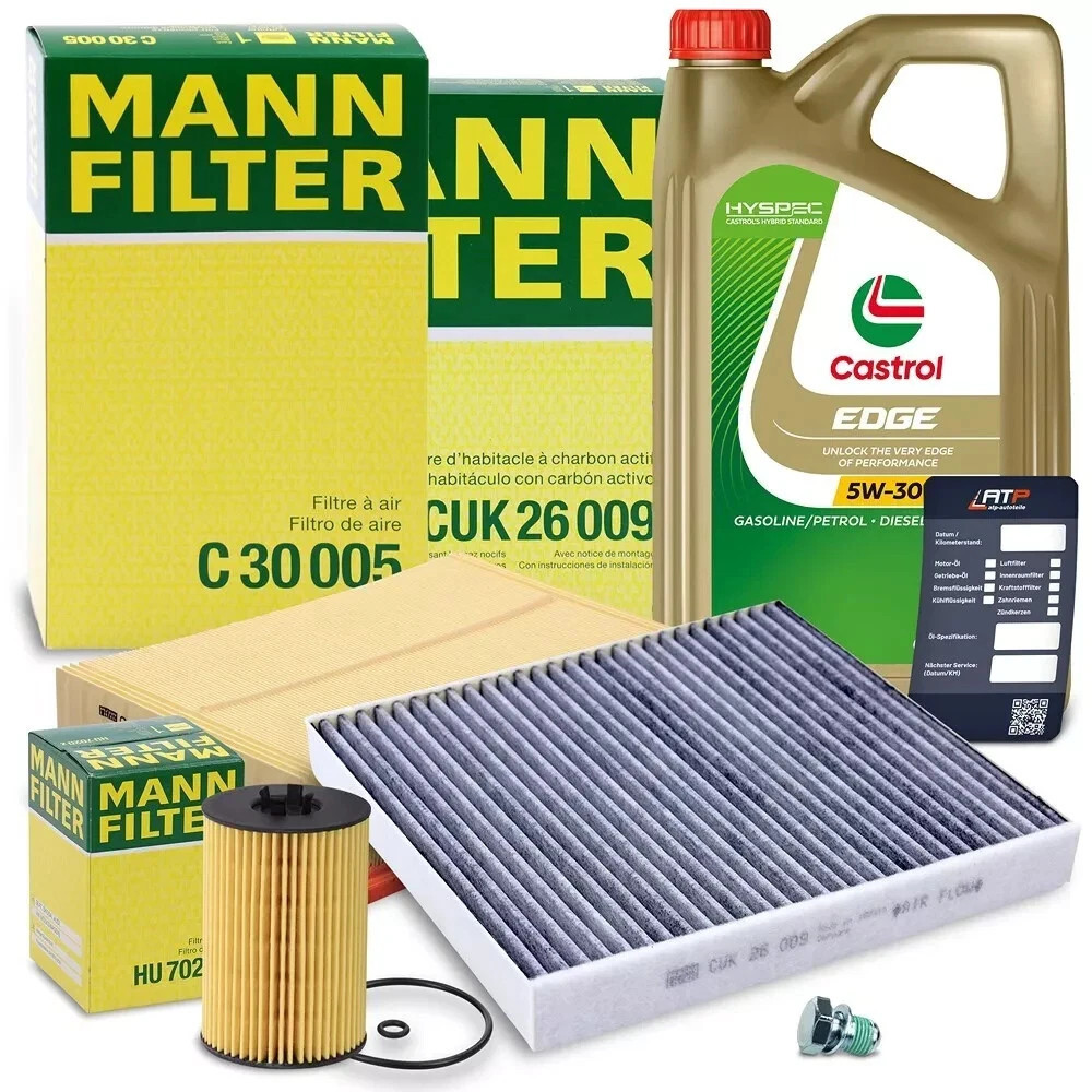 MANN INSPECTION PACKAGE FOR AUDI A3 Q3 SEAT SKODA VW GOLF 7 TOURAN 1.6 2.0 TDI | Oiler