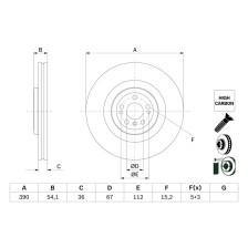 Brake Disc BOSCH 0 986 479 E96