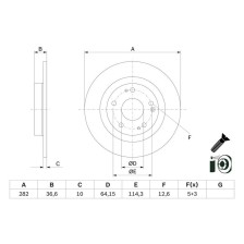 Brake Disc BOSCH 0 986 479 G90