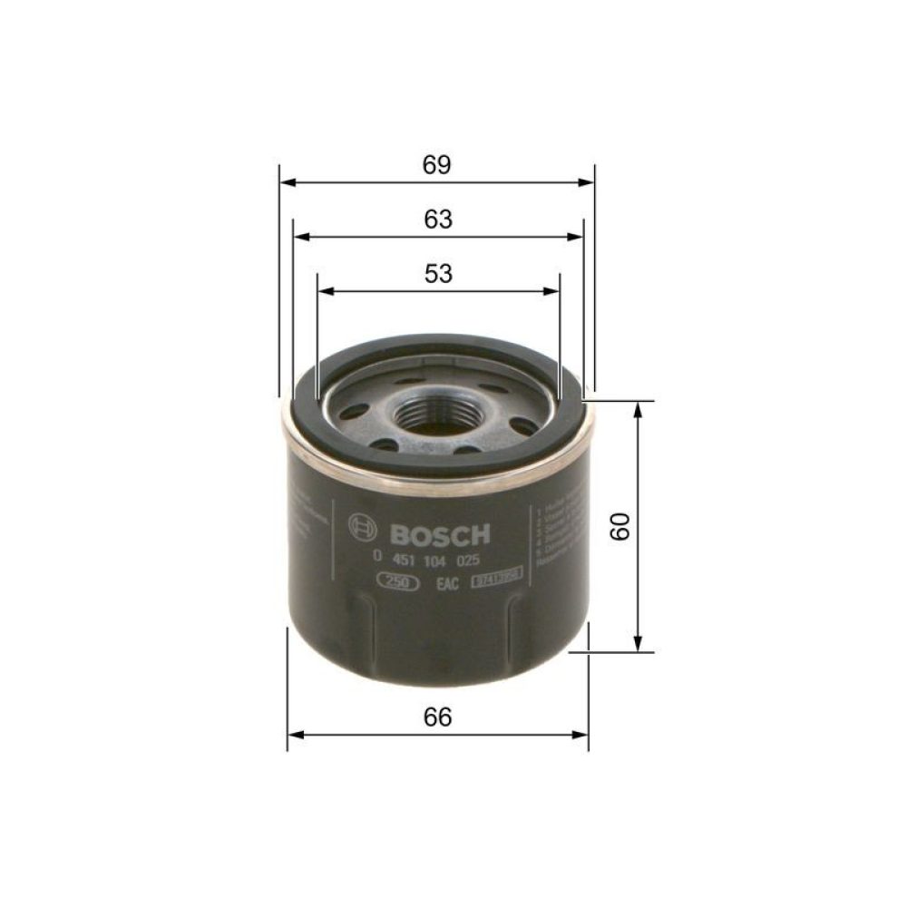 Oil Filter BOSCH 0 451 104 025