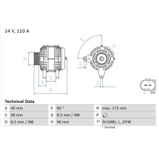 Alternator BOSCH 0 986 045 330