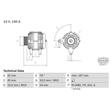 Alternator BOSCH 0 986 049 071