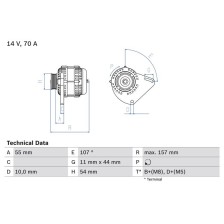 Alternator BOSCH 0 986 080 490