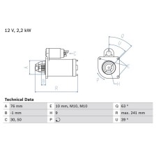 Starter BOSCH 0 986 021 620